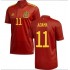 Camisola Espanha Adama 11 Equipamento Primeiro Euro 2020 Manga Curta